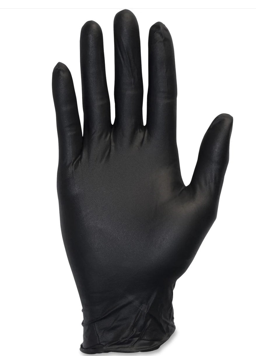 Powder Free Nitrile Gloves, Black, Small