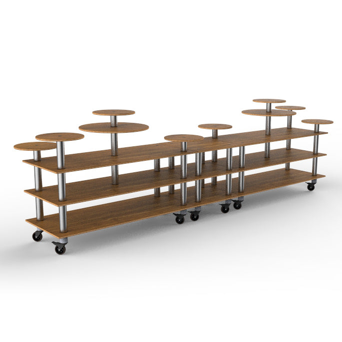 Multi-Height Display Station L 180.5" W 38.0" Modular