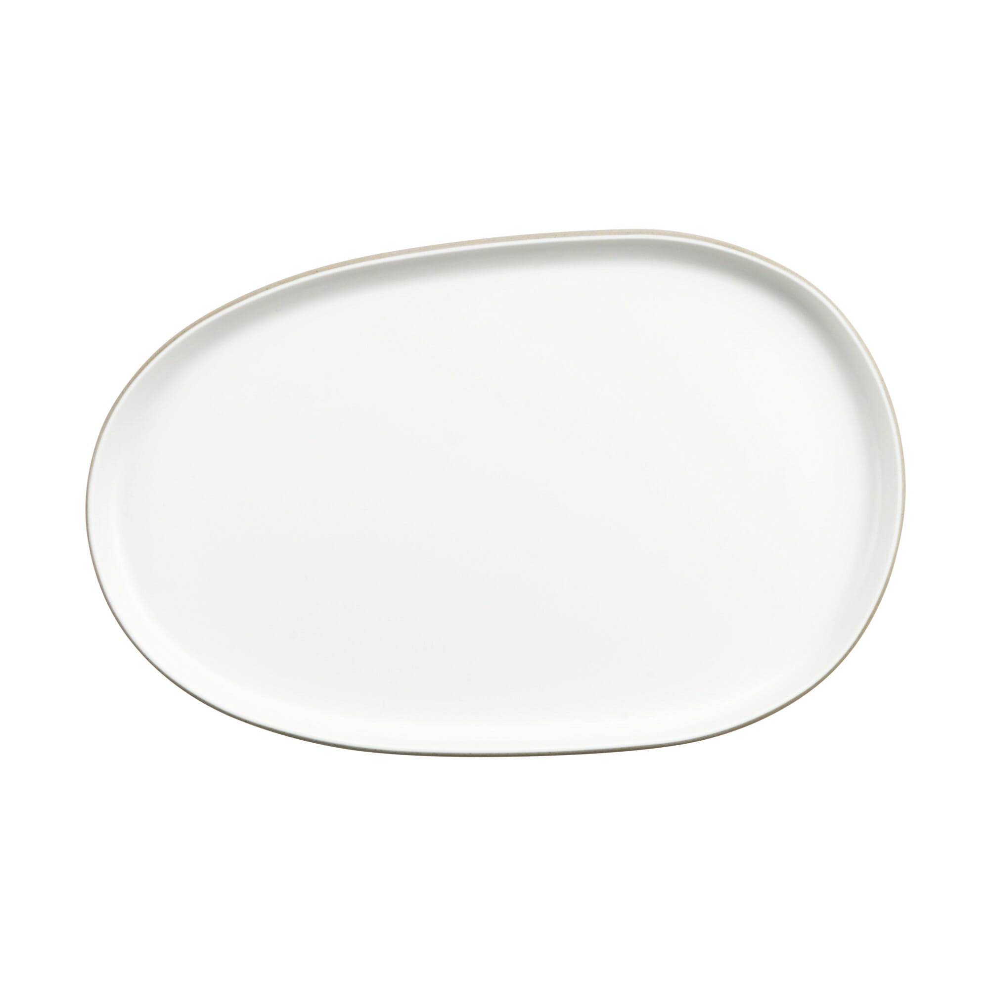 Cheforward Hatch 16.1" Oblong Melamine Plate, Touch of Honey/Sandstone