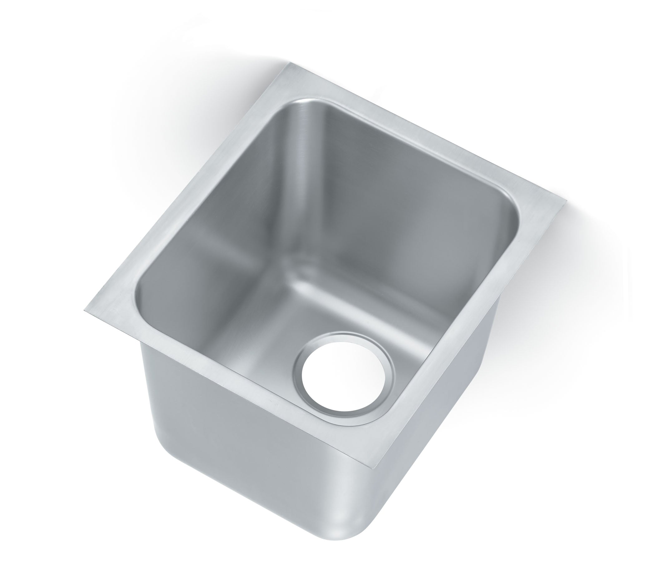 14" x 16" x 12" single-bowl stainless steel weld-in or undermount sink with 3-1/2" drain opening - Super Heavy Weight Single Bowl Sink
