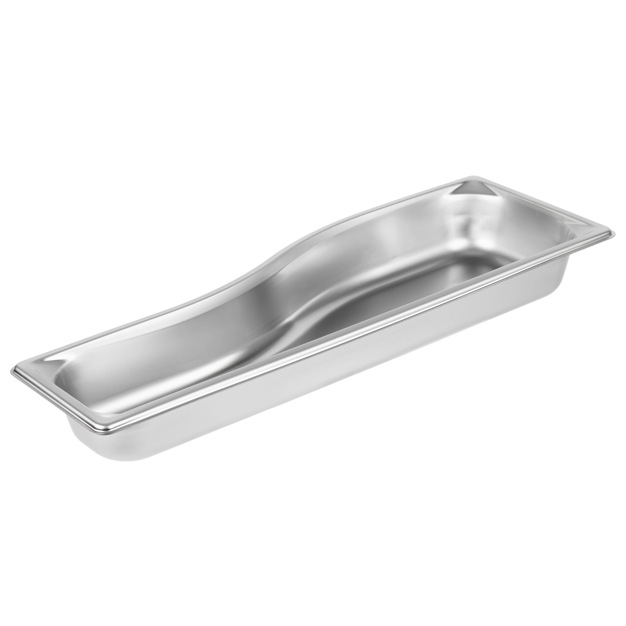 Full-size 2 ½-inch-deep Super Pan® stainless steel super shape long wild pan - Wild Pan Long Half Size Pan