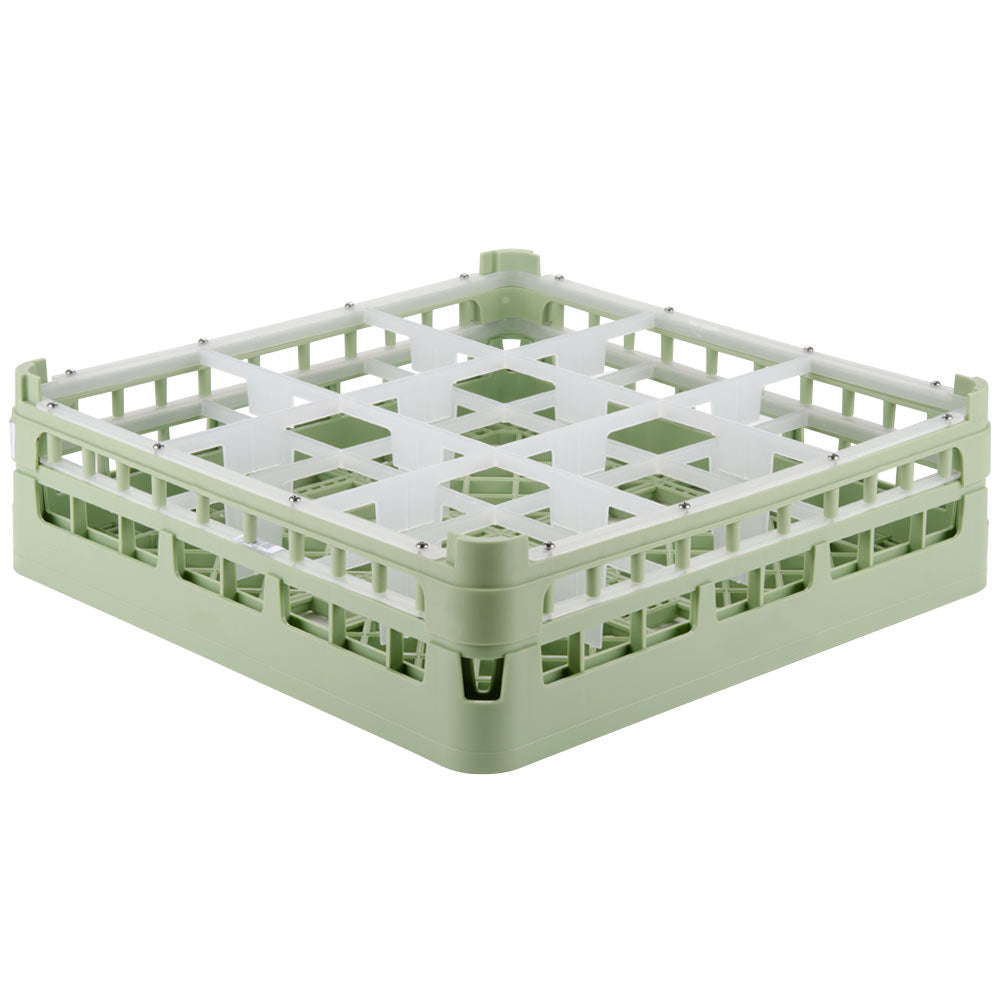 9-compartment medium plus Signature full-size compartment rack in Light Green and top extender in Light Green