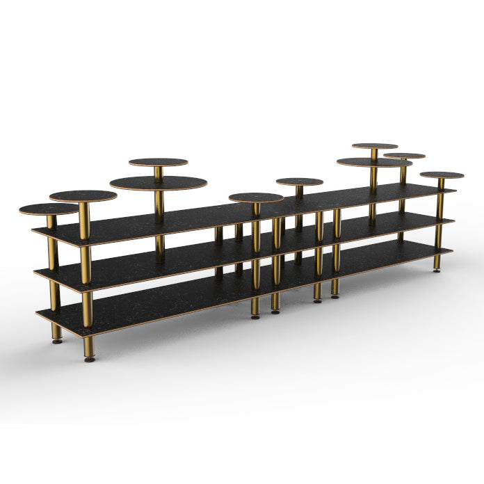 Multi-Height Display Station L 180.5" W 38.0" Modular