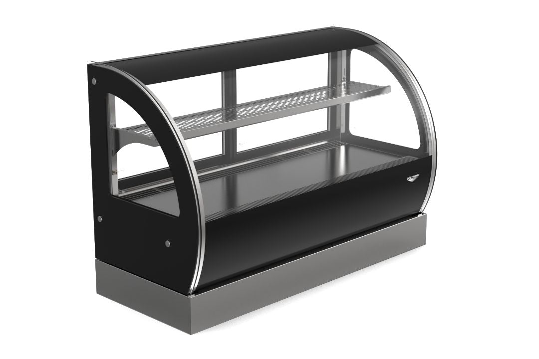 48-Inch-Wide 120-Volt Curved-Front Countertop Heated Deli Display Case with Rear Access