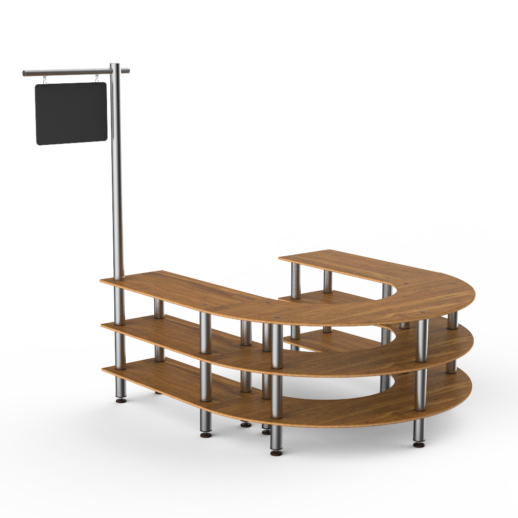 U Shaped Station L 88.0" W 81.5" Modular