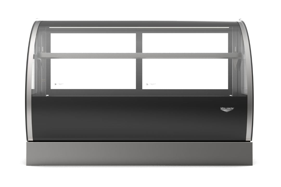 48-Inch-Wide 120-Volt Curved-Glass Countertop Refrigerated Deli Display Case with Rear Access