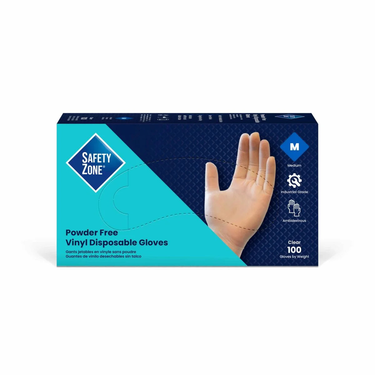 Medium Clear Powdered Vinyl Gloves