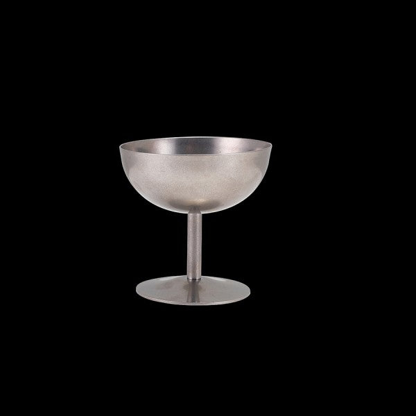 Genware Vintage 8 oz. Stainless Steel Stemmed Ice Cream Cup