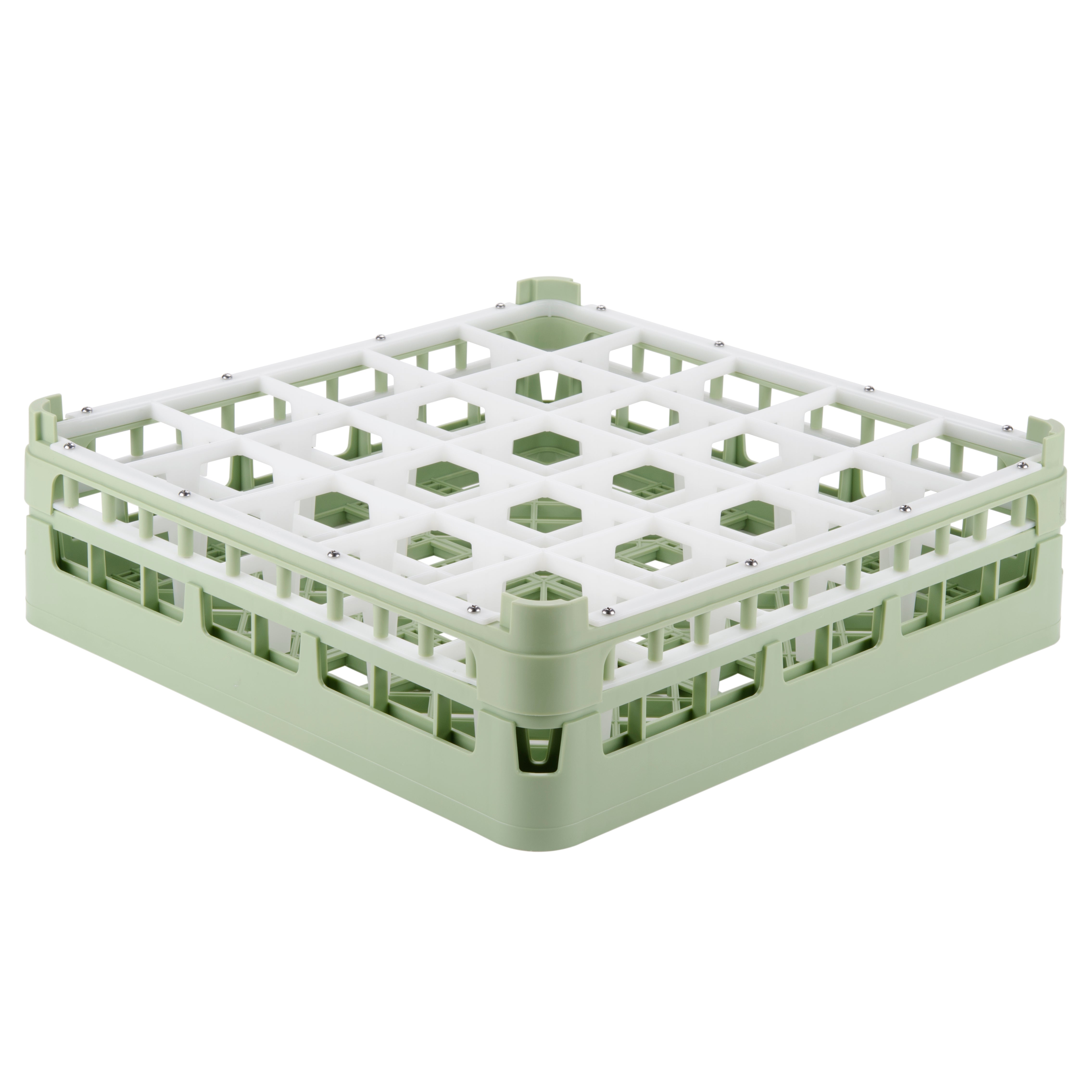 25-compartment medium Signature full-size compartment rack in Light Green and top extender in Light Green