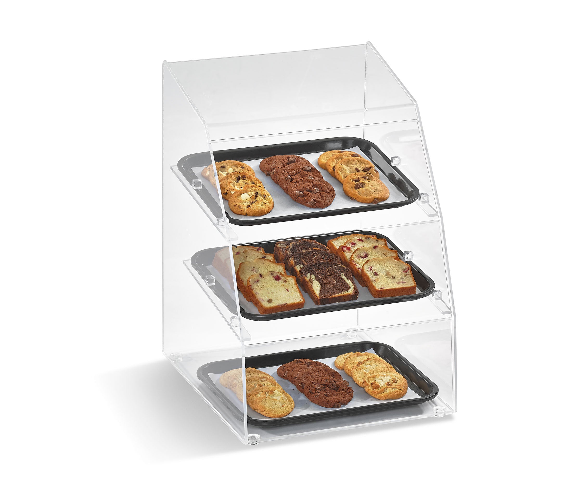 Acrylic Classic Bakery Display Case - Medium 3 high tray design