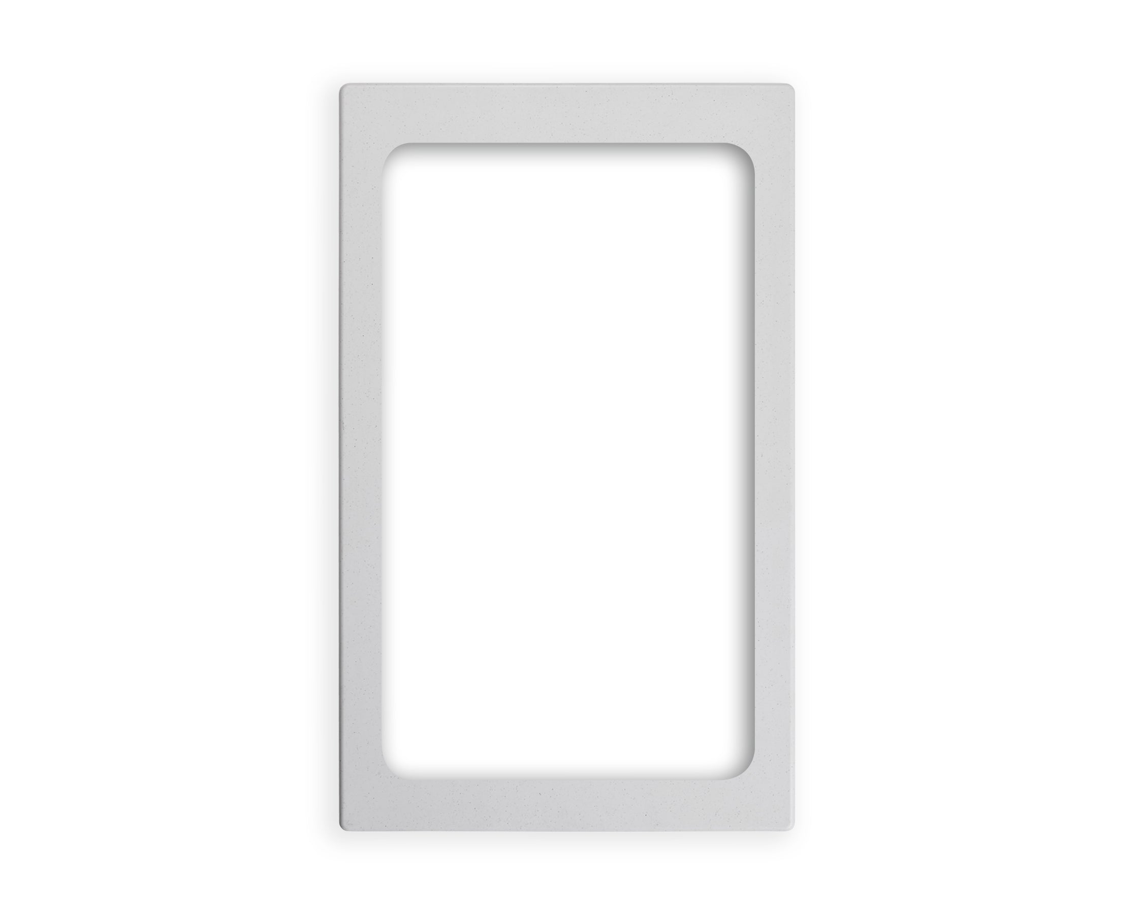 Miramar® resin template for one large rectangular Miramar contemporary food pan in white stone