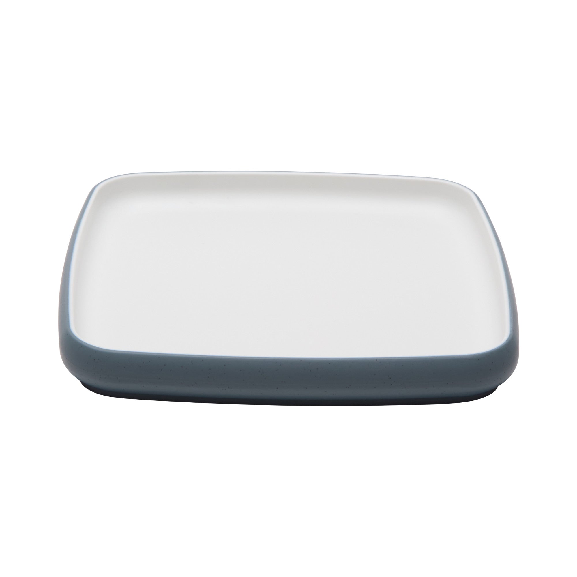 Cheforward Hatch 8.5" Square Melamine Plate, Touch of Honey/Bluejay