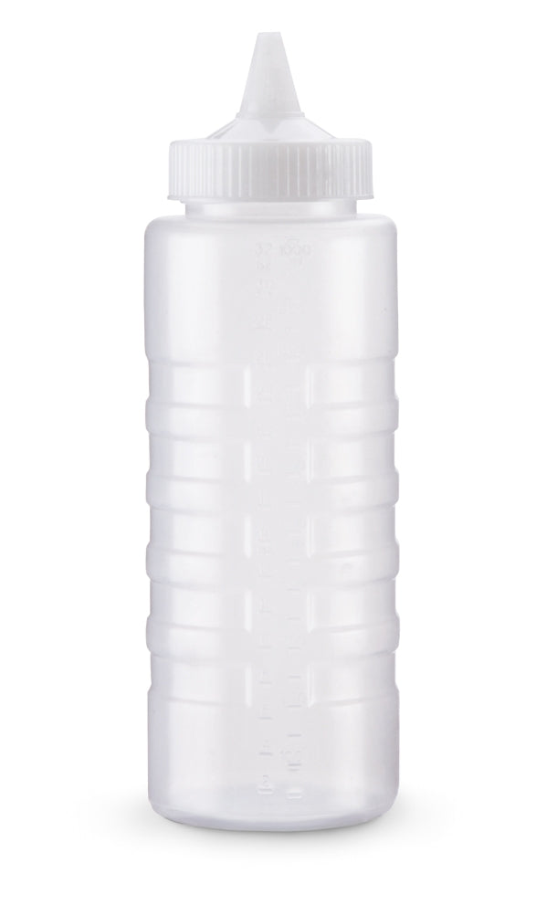 32-ounce Traex® Color Mate clear closeable single-tip squeeze dispenser