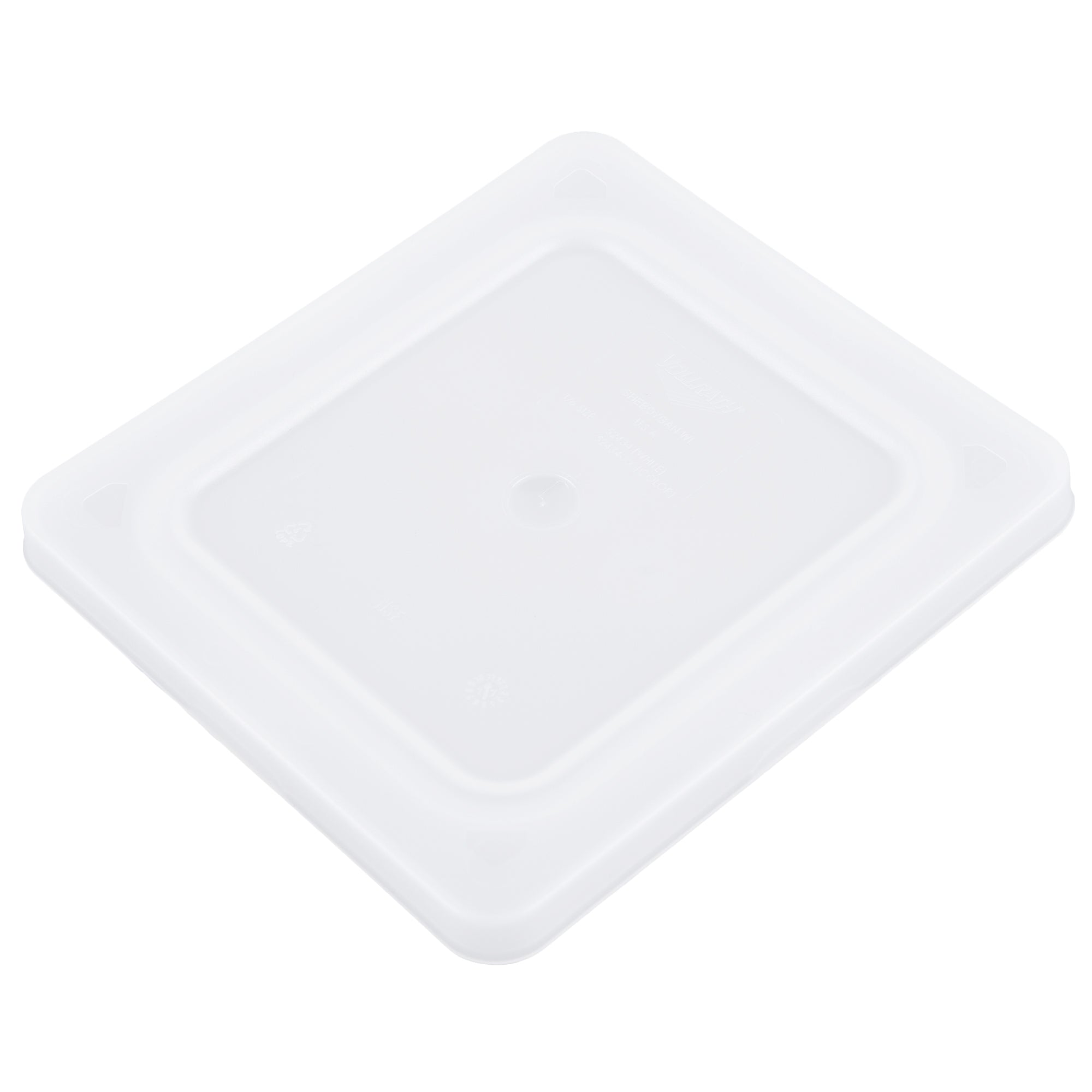 Third-size Super Pan V® flexible steam table hotel pan lid in white