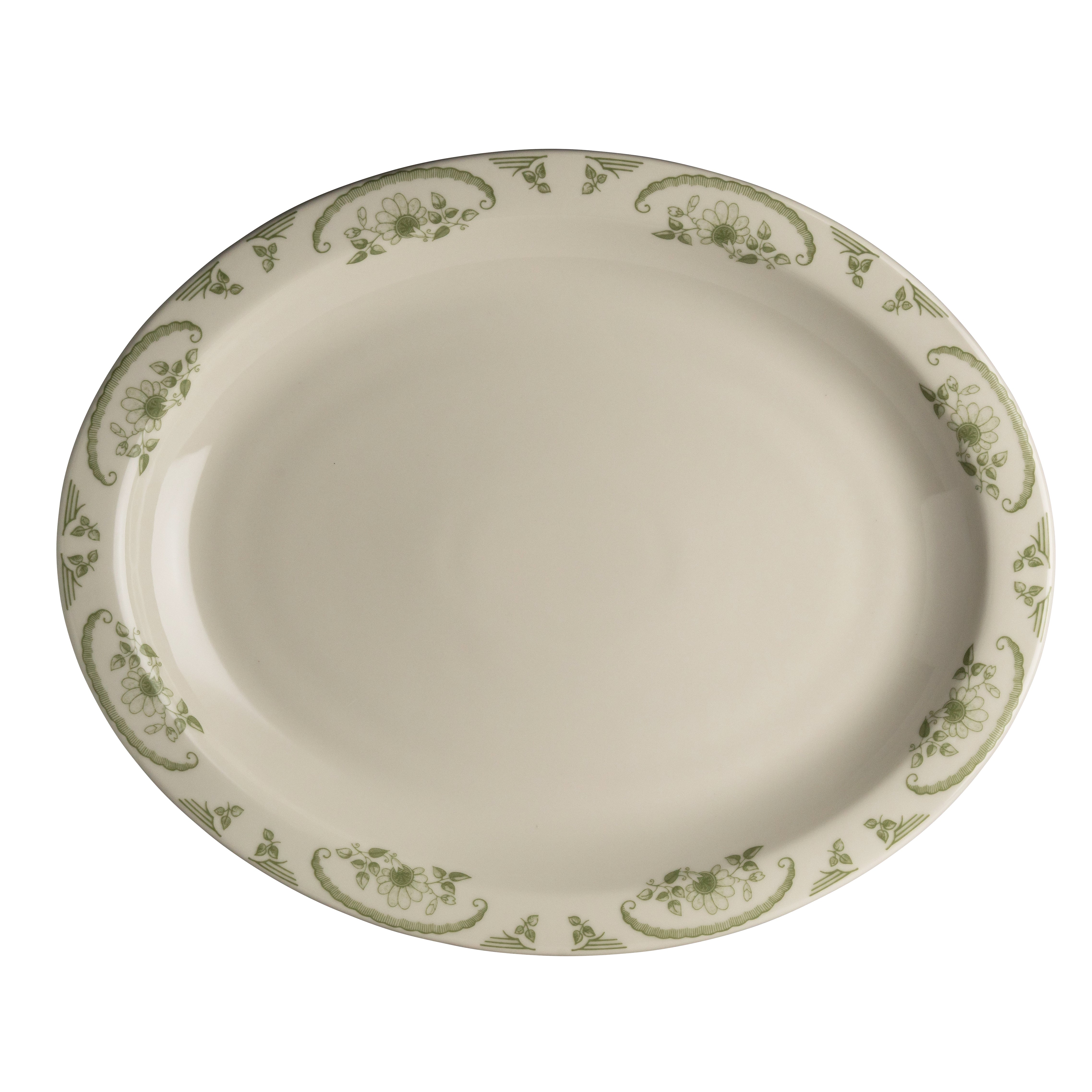 American Rose Narrow Rim Oval Platter  L13.75 x W11.25