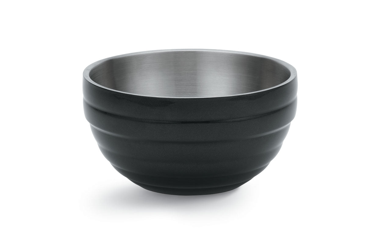6.9-quart Round Colored Double-Wall Insulated Serving Bowl in Black Black