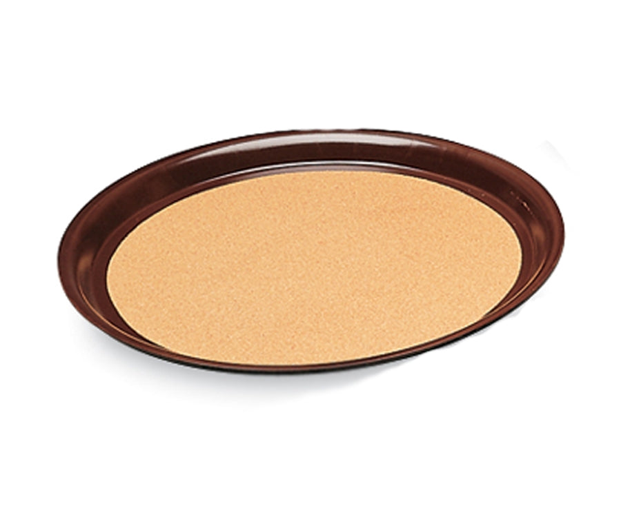 20 x 25-inch Cork-Lined Laminated Oval Serving Tray