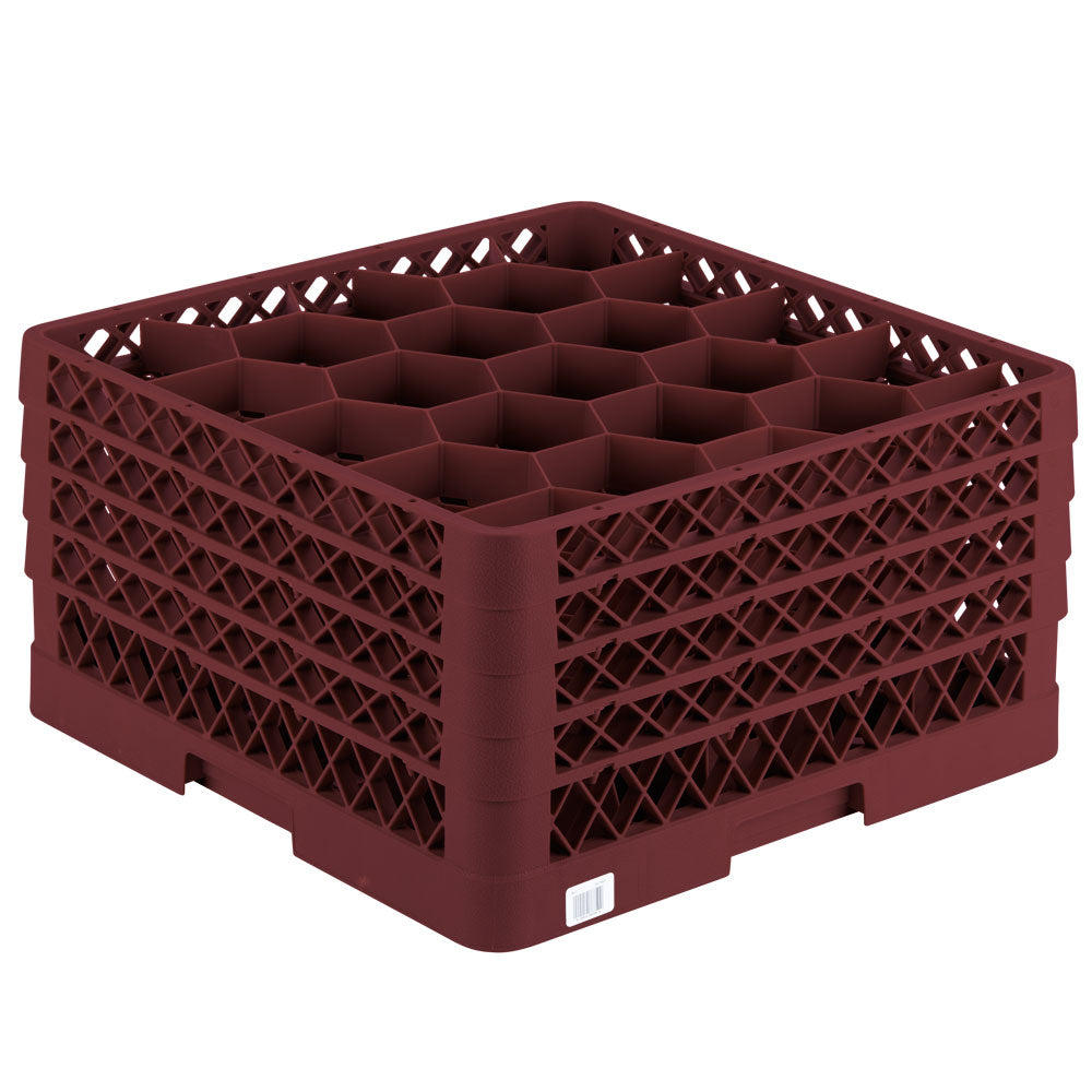 Traex® Full-Size Rack Max® Compartment Racks with 20 Hexagon shaped compartments and four extenders in Burgundy