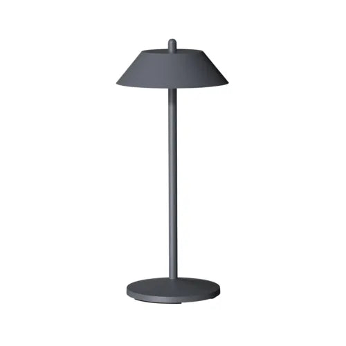 11"H Dark Grey Aluminum Lampa Pirlo Table Lamp