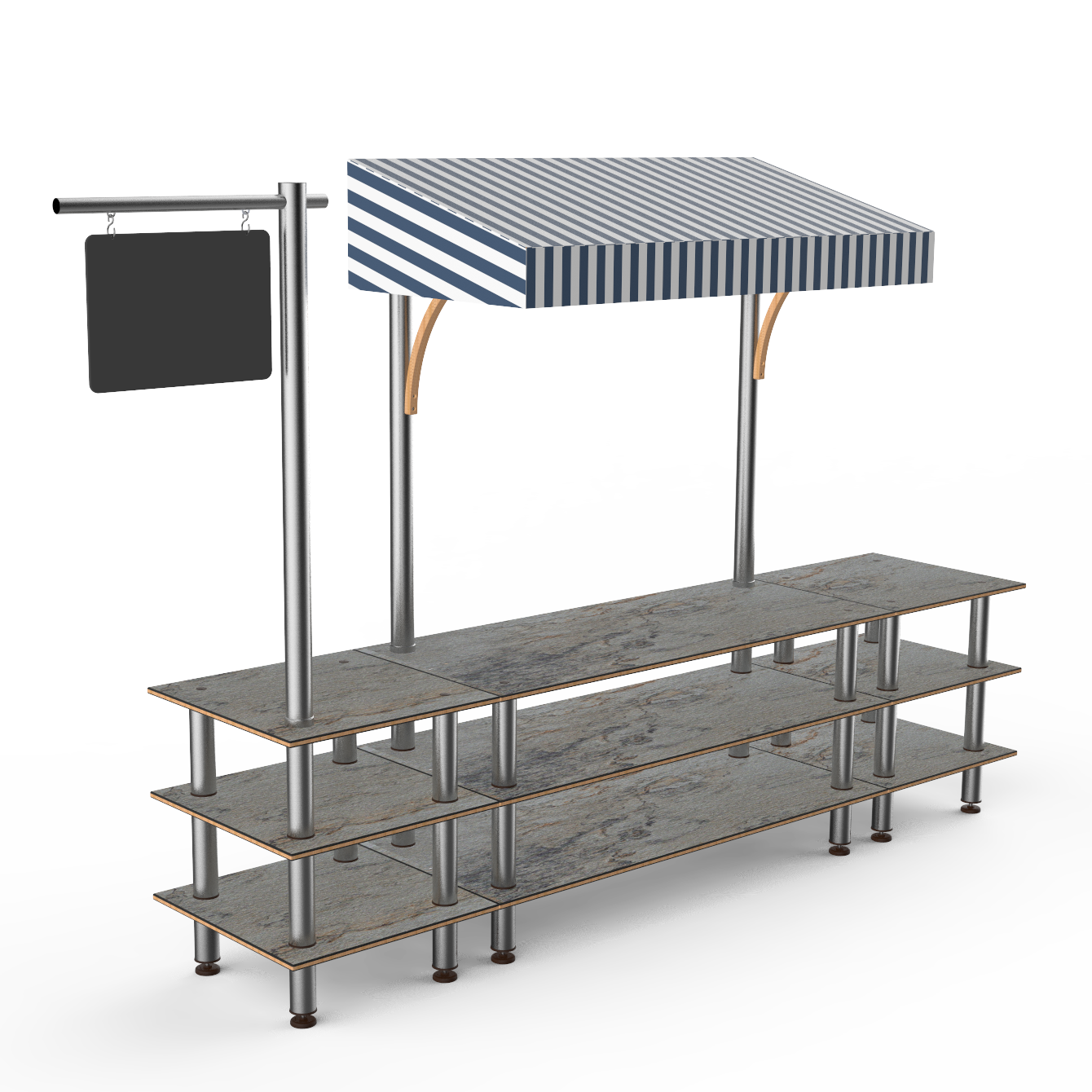Bazaar Action Station L 130.0" W 33.0" Modular