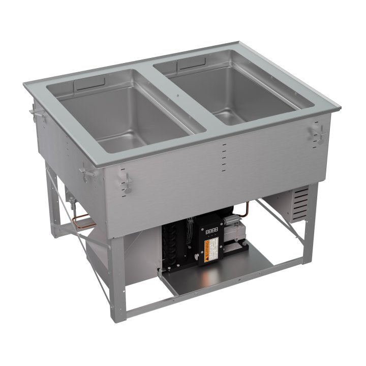 Modular Drop-In Hot/Cold/Freeze Food Well, 2-Well, Auto Manifold Drain, Flat Flange – 120/208–240V