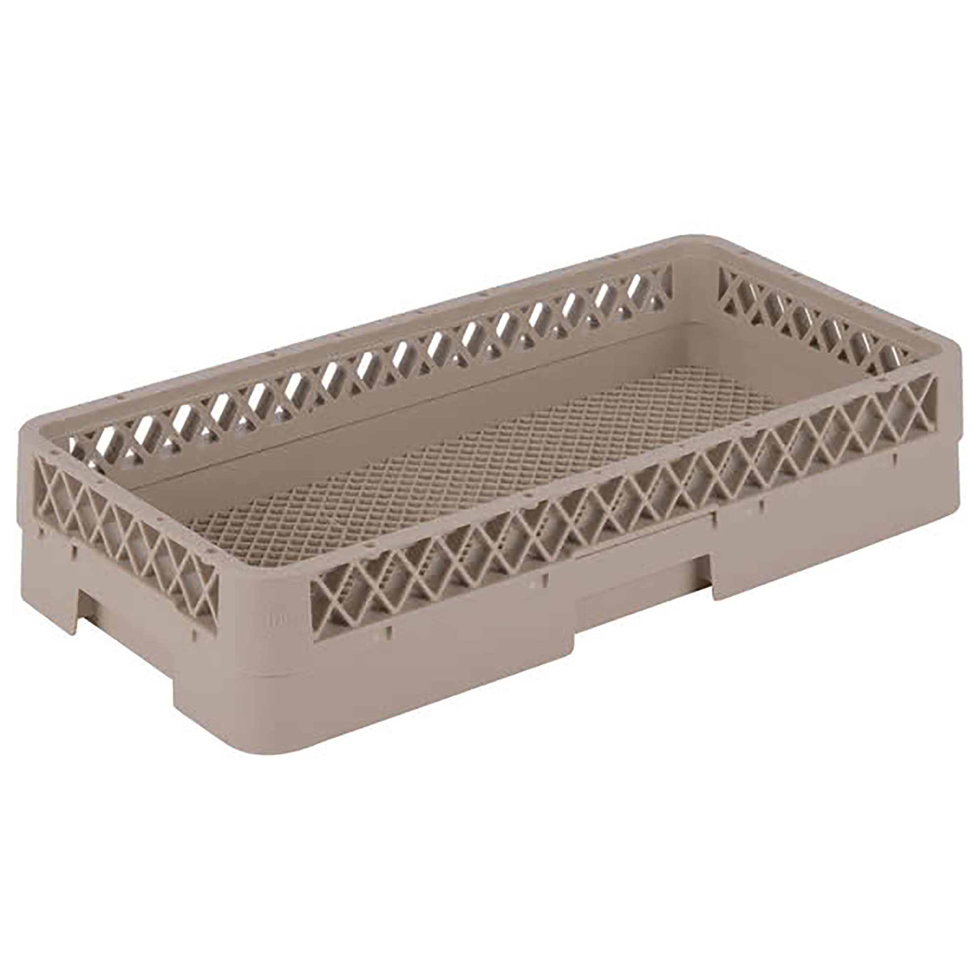 Half-size Traex® flatware rack with one extender in beige
