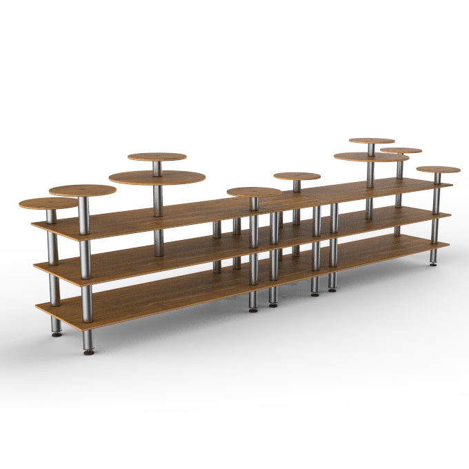 Multi-Height Display Station L 180.5" W 38.0" Modular