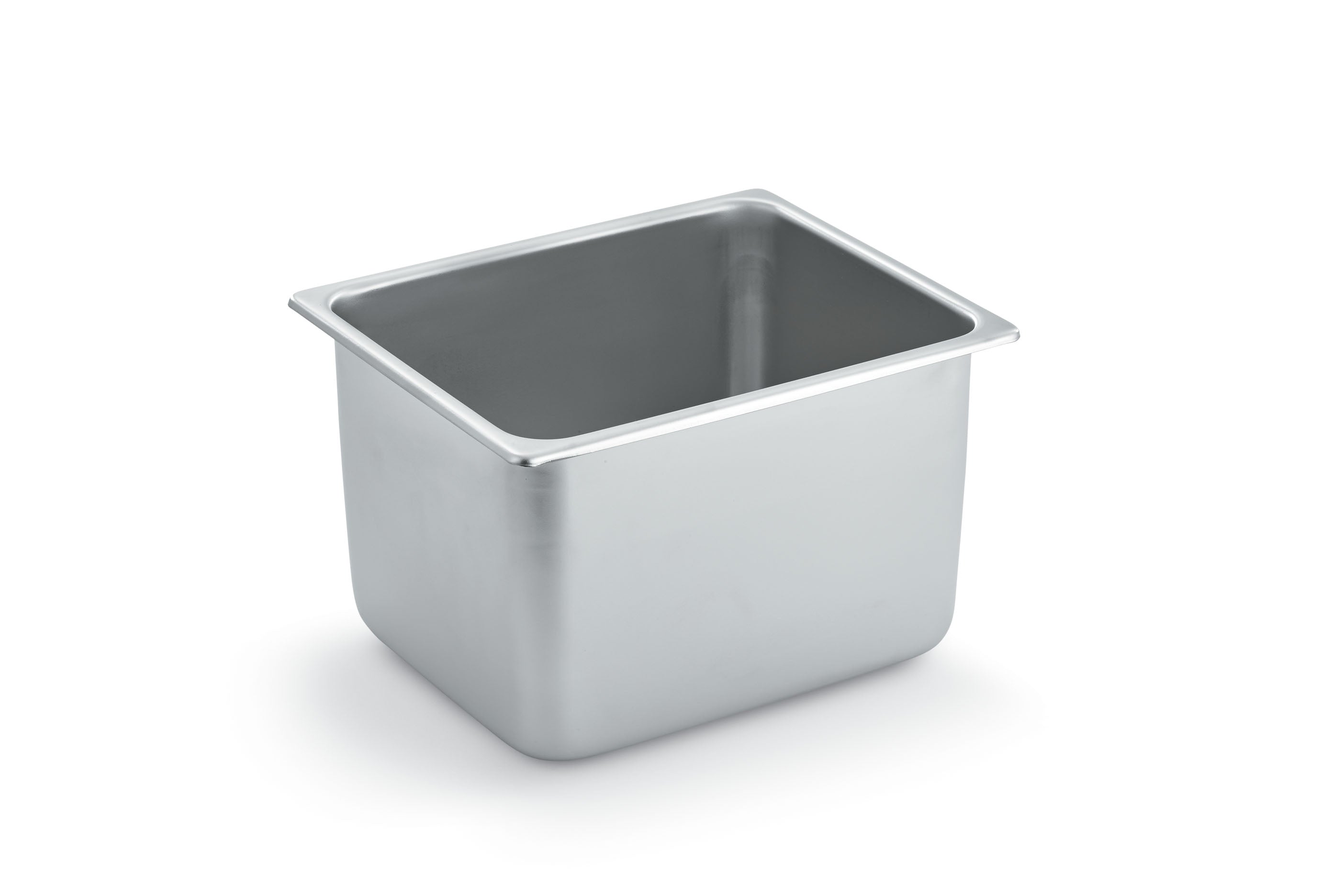 Half-size 8-inch-deep Super Pan® heavy-duty stainless steel steam table pan with flat corners