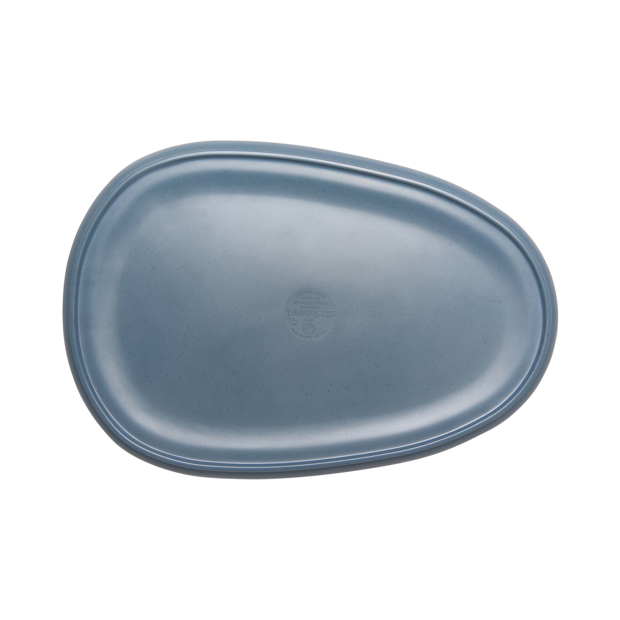 Cheforward Hatch 12.7" Oblong Melamine Platter, Touch of Honey/Bluejay