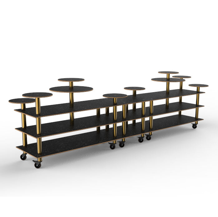 Multi-Height Display Station L 180.5" W 38.0" Modular