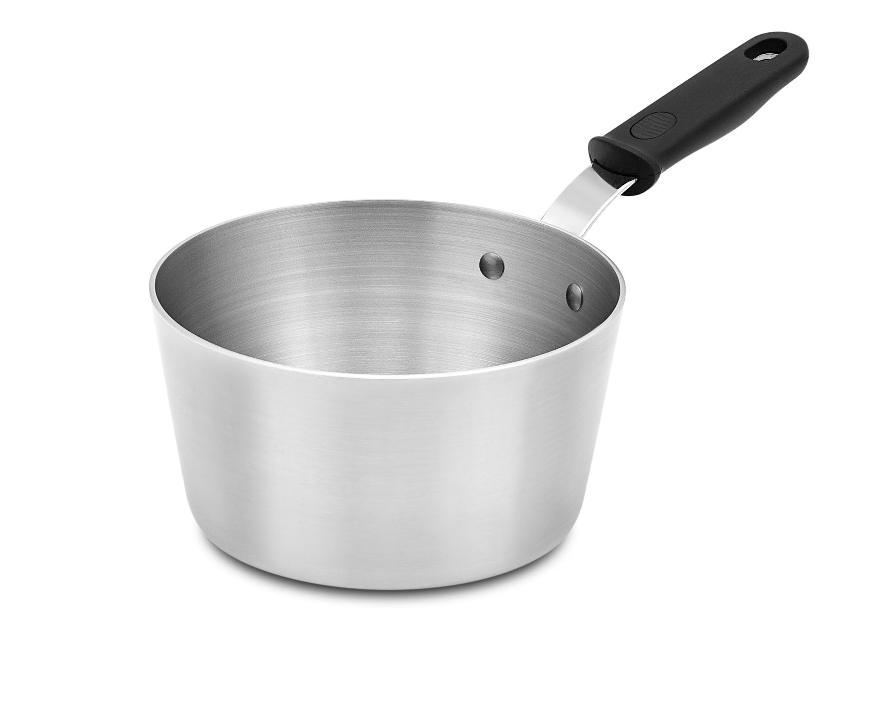 2 ¾-Quart Wear-Ever® Tapered Aluminum Saucepan with Natural Finish and Silicone Handle