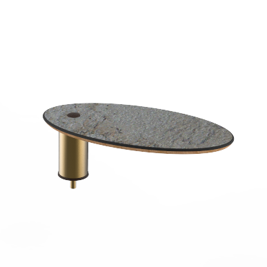 Large Oval Low Display Shelf L 20.0" W 10.0" Modular