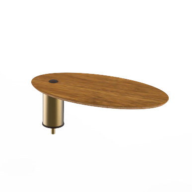 Large Oval Low Display Shelf L 20.0" W 10.0" Modular