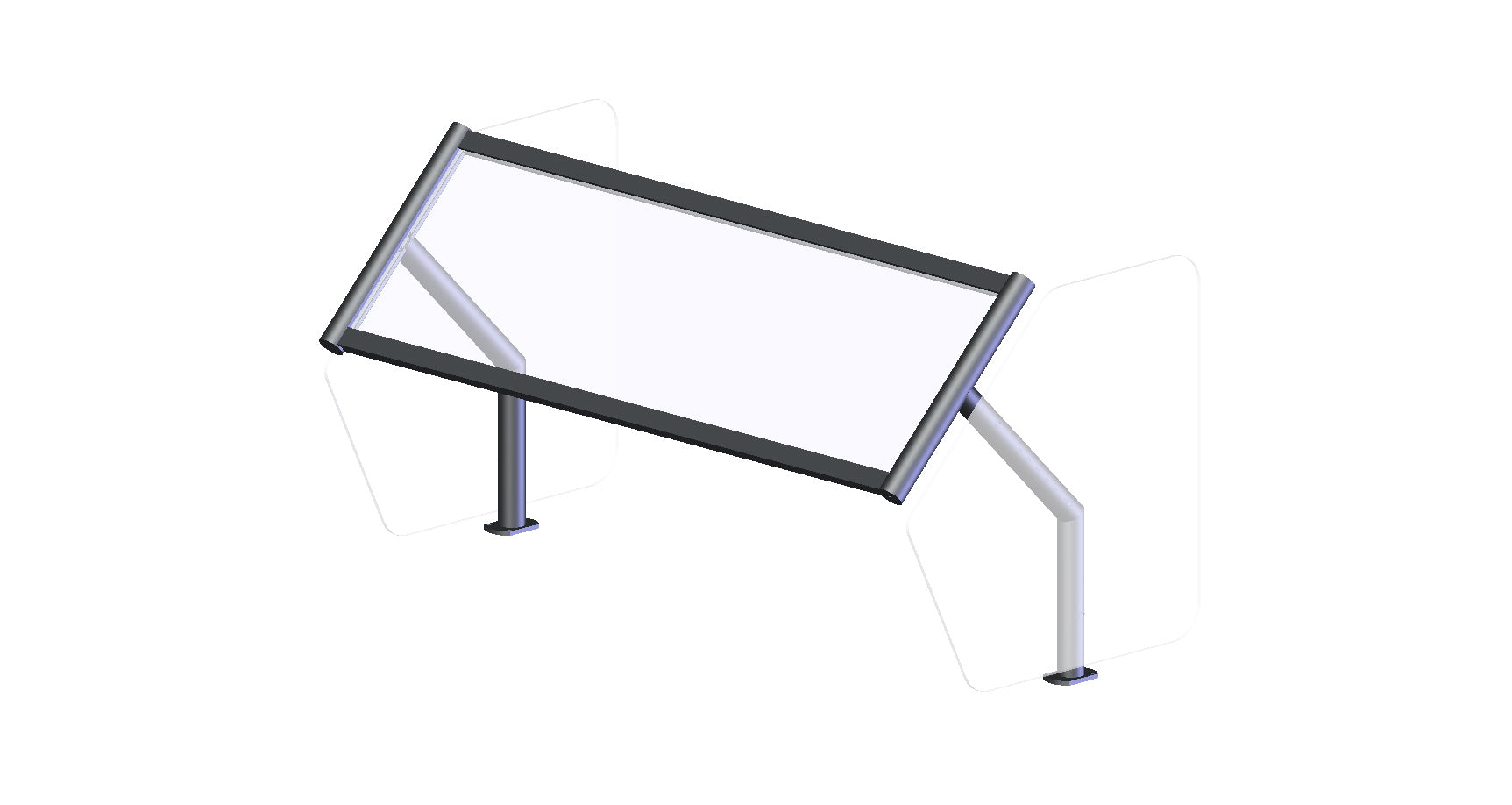 NSF Traditional Style Breath Guards for Stainless Steel Countertops