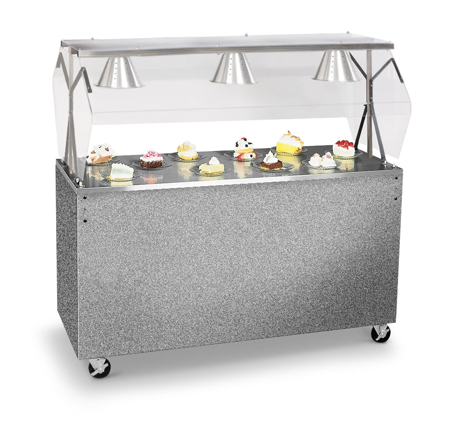 60-inch 2-Series Affordable Portable™ utility station with storage base and door in granite