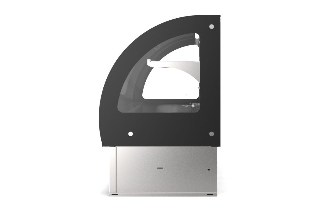 60-Inch-Wide 120-Volt Curved-Glass Drop-In Refrigerated Display Case with Rear Access