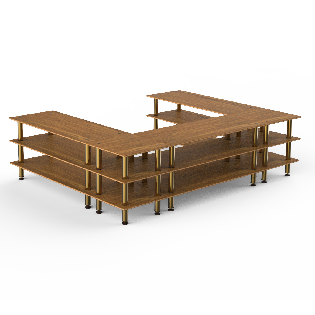 Triple Buffet Station L 130.0" W 100.5" Modular