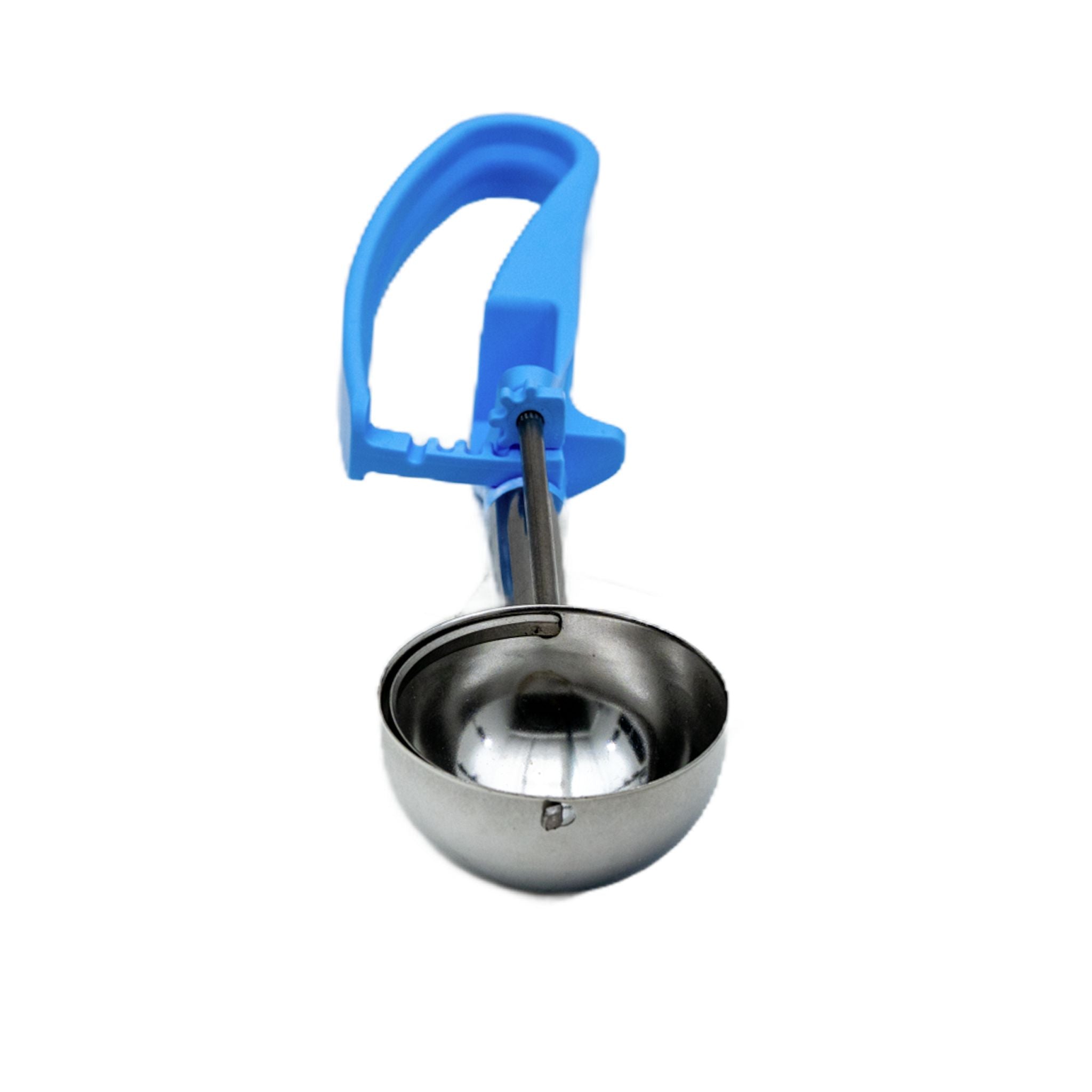 2.4 oz. Extended-Length Disher with Sky Blue Squeeze Handle