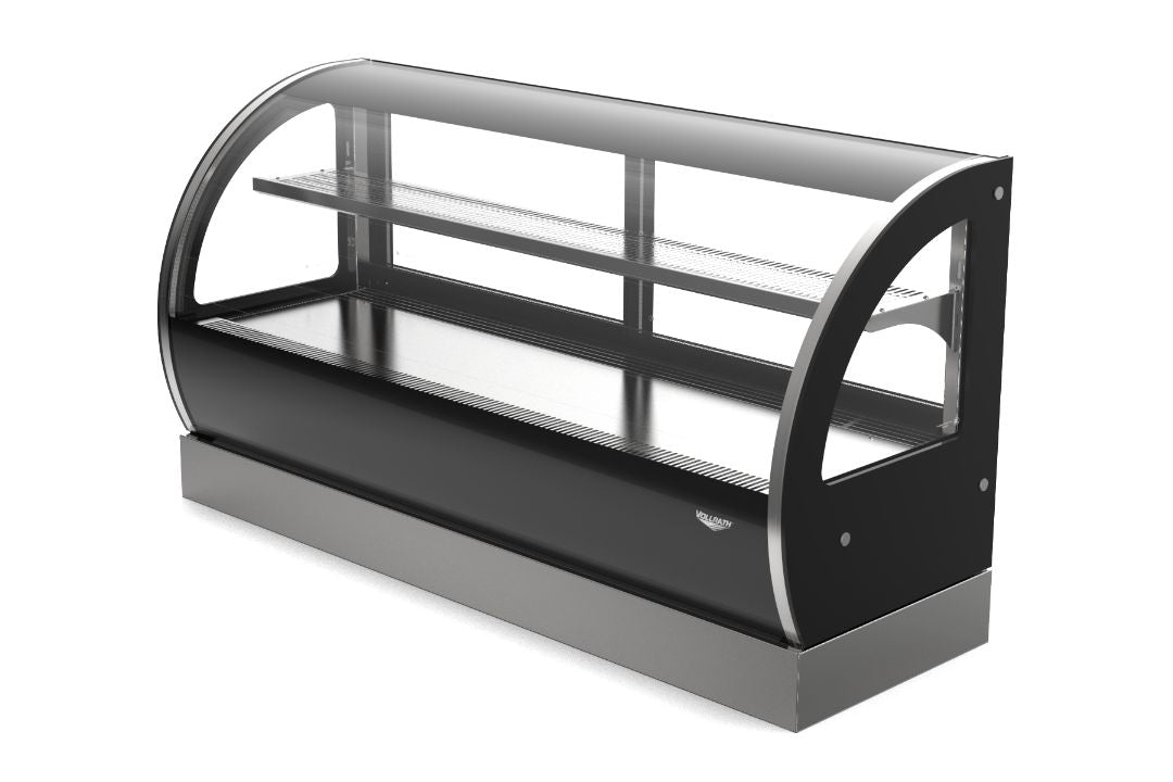 60-Inch-Wide 120-Volt Curved-Glass Countertop Refrigerated Deli Display Case with Rear Access