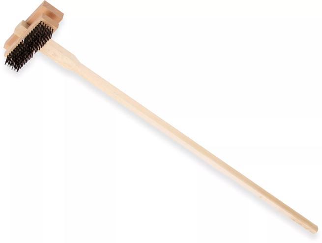 48"L Double Broiler King Brush, Dual-Sided Steel Bristles