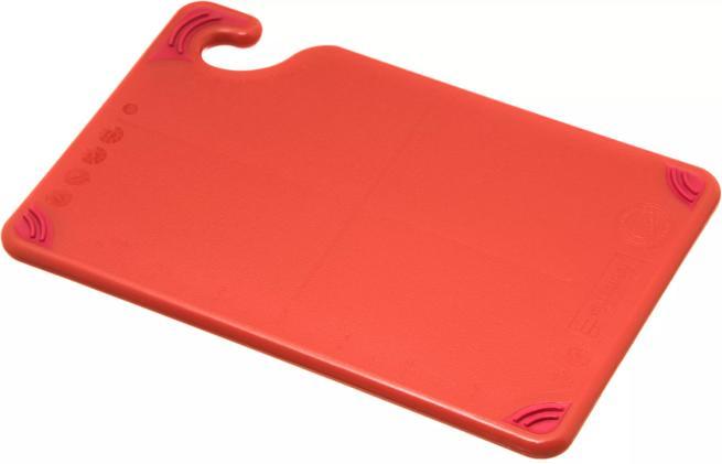 Saf-T-Grip Bar Cutting Board 6"x9", Red
