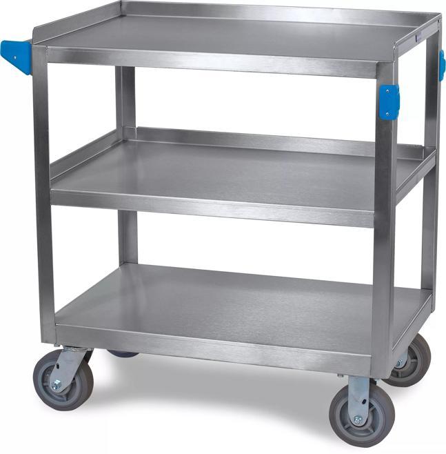 33" x 21" x 32-1/2" 3-Shelf Stainless Steel Utility Cart, 700 lb. Capacity