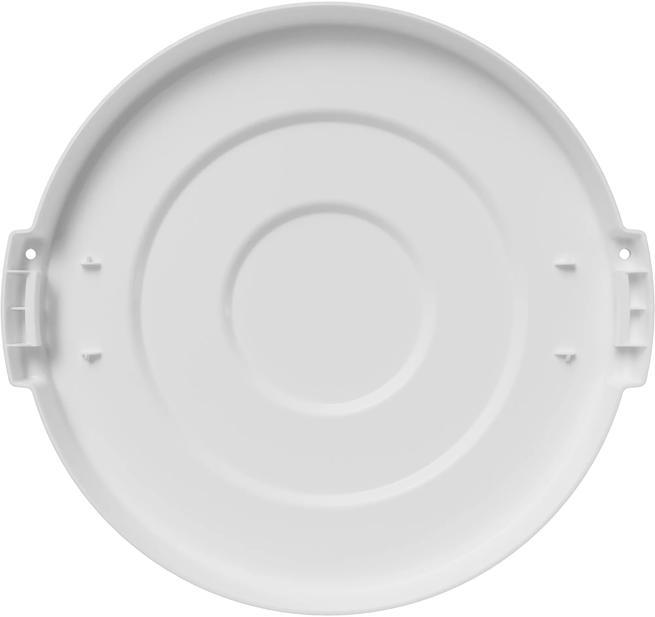 Bronco 20 gal. White Waste Bin Trash Container Lid
