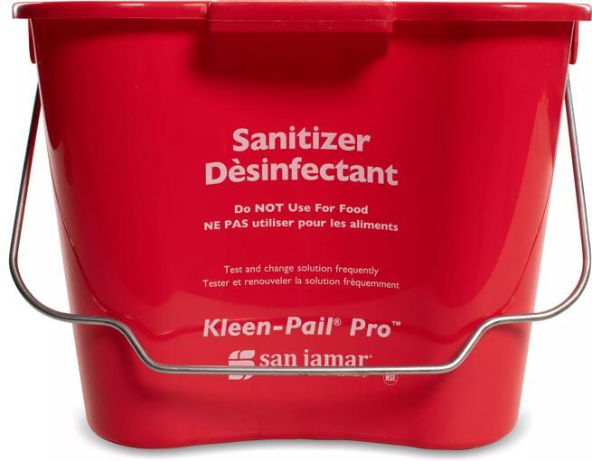 San Jamar 8 Qt. Kleen Pail Pro, Red