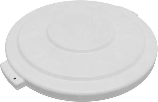 Bronco 32 gal. White Waste Bin Trash Container Lid