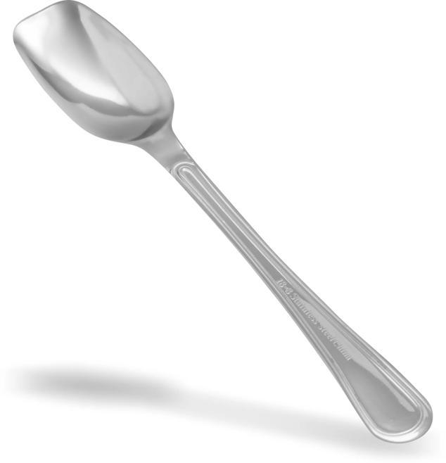 Aria 1/2 oz Solid Stainless Steel Serving Spoon, 9-1/4"L, Mirror Finish