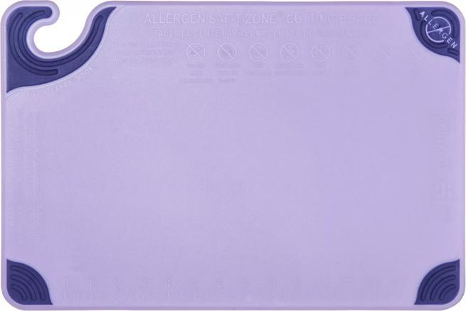 Saf-T-Grip Allergen Cutting Board 12"x18", Purple