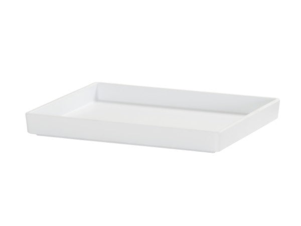 13.25" Matte White Melamine Tray