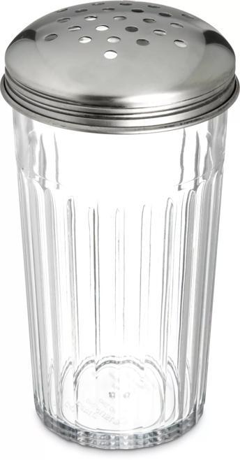 12 oz. Fluted Cheese Shaker with Stainless Steel Lid