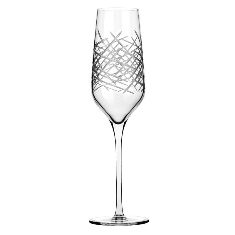 Prism Crosshatch Flute Glass, 8 oz